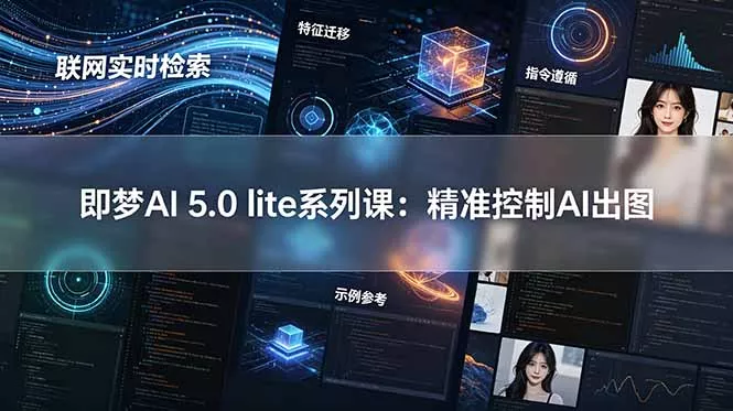 即梦AI 5.0 lite实战课:联网实时检索+特征迁移+指令遵循+示例参考,精准控制AI出图-知峰社