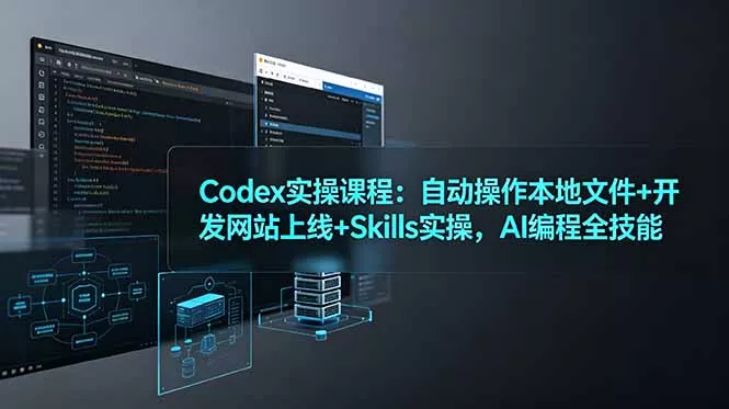 Codex实操课程:自动操作本地文件+开发网站上线+Skills实操,AI编程全技能-知峰社