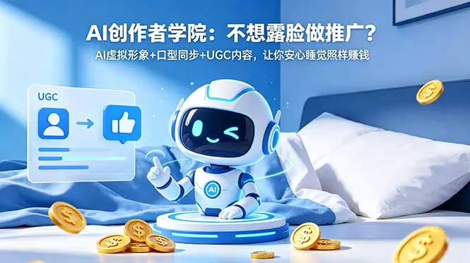 AI创作者学院:不想露脸做推广?AI虚拟形象+口型同步+UGC内容,让你安心睡觉照样赚钱-知峰社