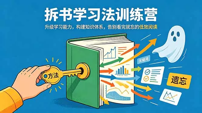 拆书学习法训练营,升级学习能力,构建知识体系,,告别看完就忘的低效阅读-知峰社