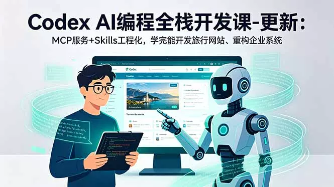 Codex AI编程全栈开发课-更新:MCP服务+Skills工程化,学完能开发旅行网站、重构企业系统-知峰社