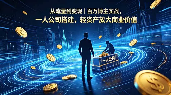 从流量到变现|百万博主实战,一人公司搭建,轻资产放大商业价值-知峰社