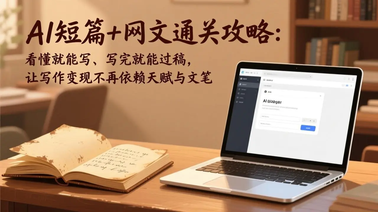 AI短篇+网文通关攻略-更新4月:看懂就能写、写完就能过稿,让写作变现不再依赖天赋与文笔-知峰社