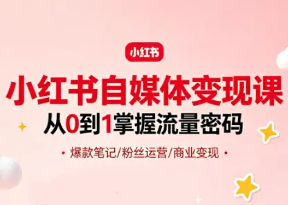 大漂亮·小红书自媒体变现课-知峰社