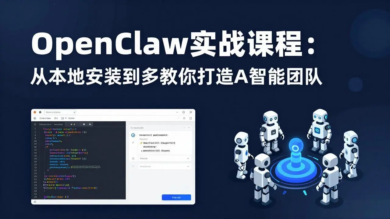 OpenClaw实战课程:从本地安装到多Agent协同,手把手教你打造AI智能团队-知峰社