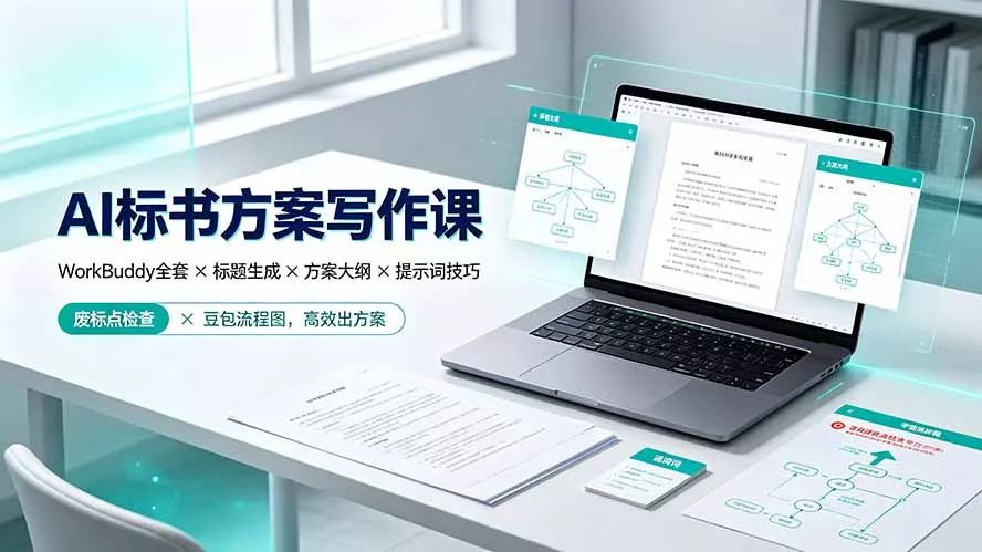 零基础学AI写标书,WorkBuddy十节课掌握方案大纲生成技巧-知峰社